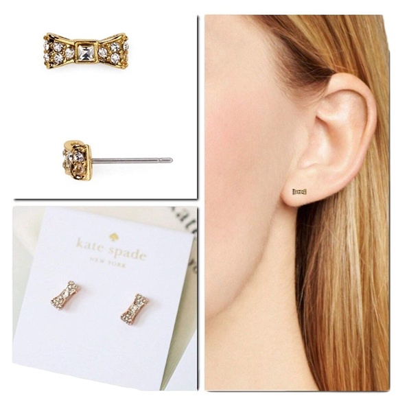 Kate Spade Gold Bow Stud Earrings - Picture 6 of 7